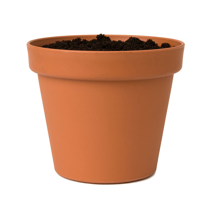 a clay terra cota pot