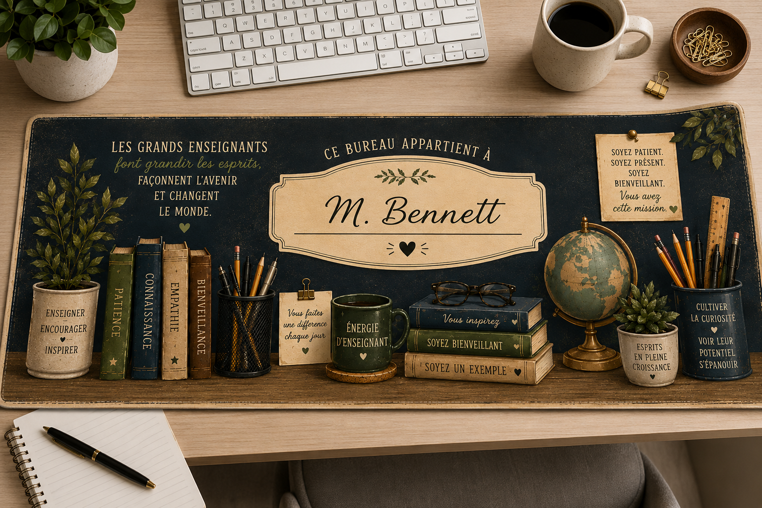 French Teacher's Desk Pads - Personalized