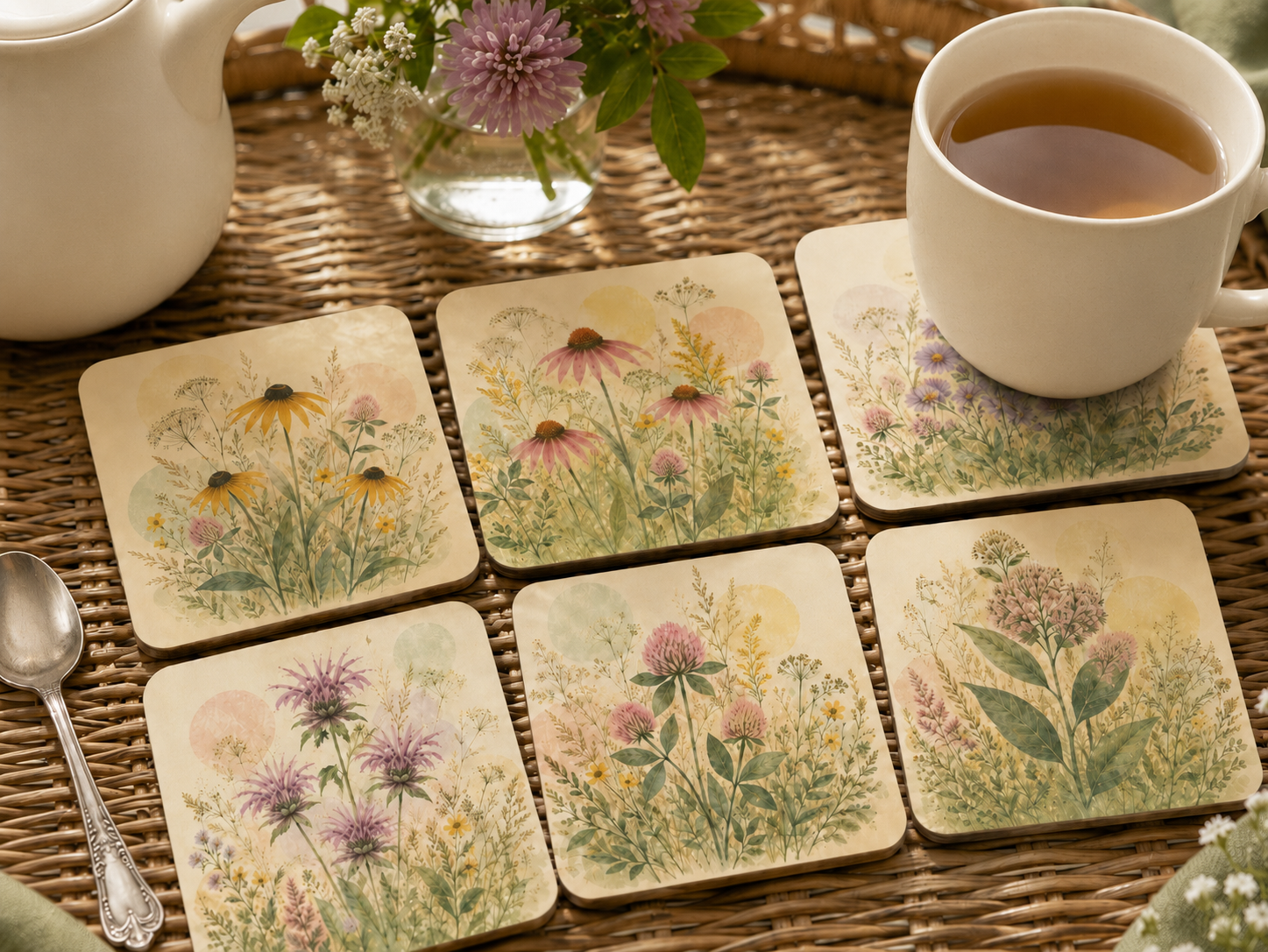 Ontario Wildflower Coaster Collection (6)