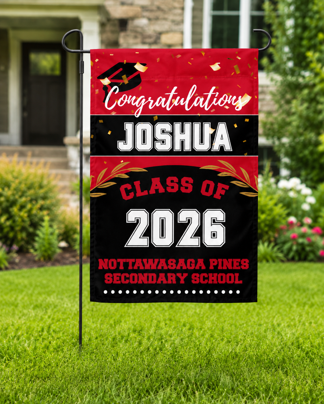 The Laurel Graduation Lawn Flag