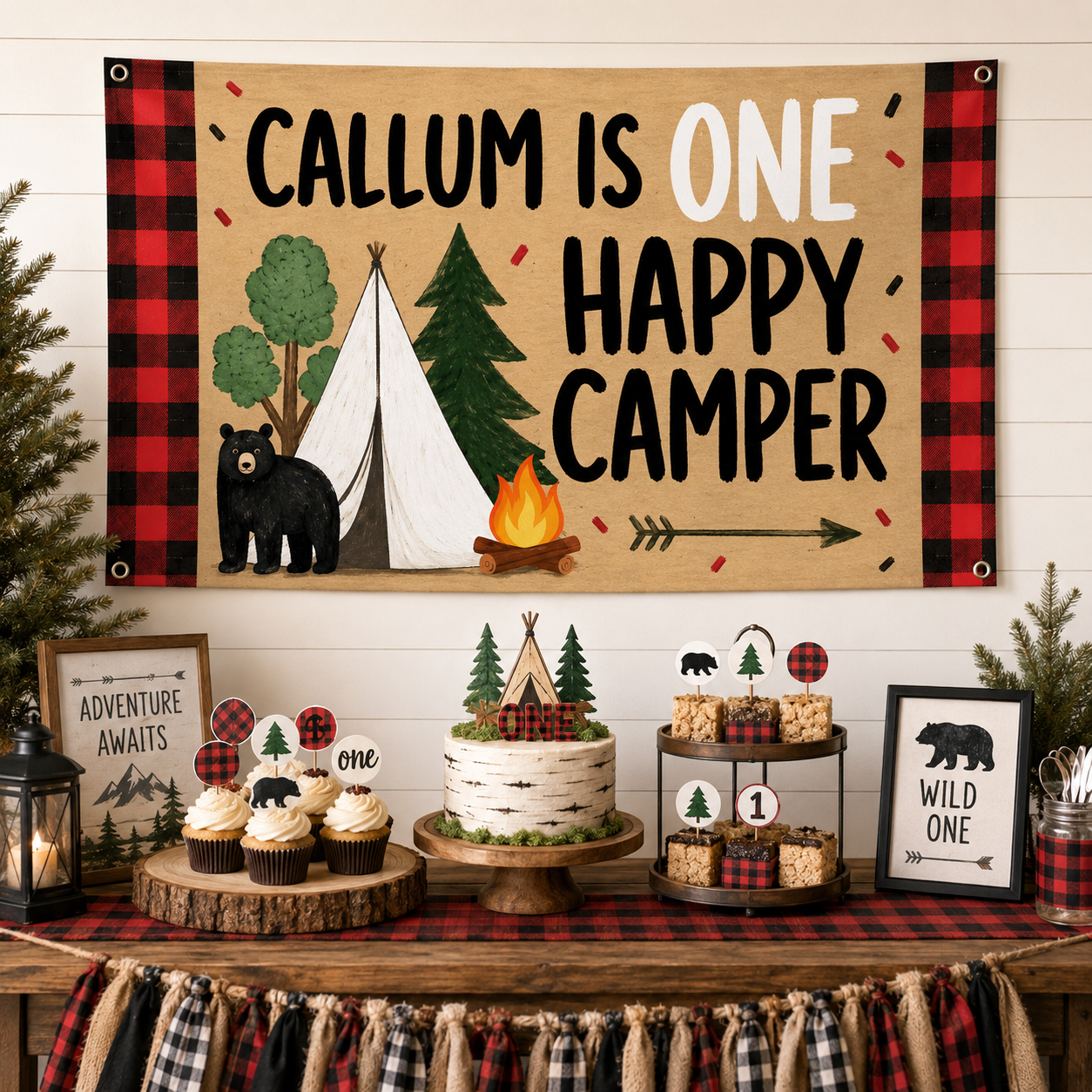 One Happy Camper Banner