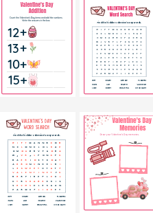 Valentine’s Day Worksheet Pack