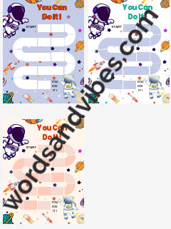 Outer Space Reward Chart Printable Set