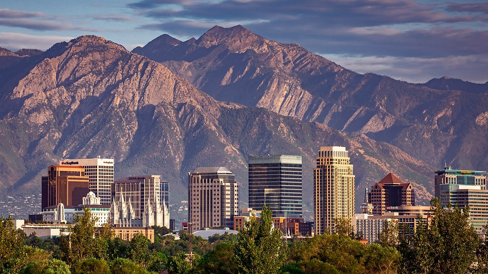 Salt Lake City as seen from Interstate 15