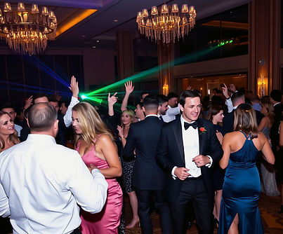 corporate party at a posh hotel, wearing
