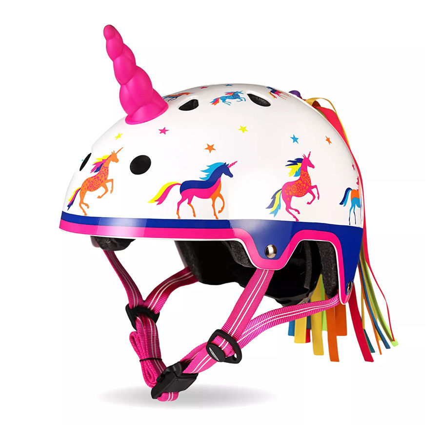 Unicorn Kids Cycling Helmet By Micro Scooters, For Boys & Girls, Small 48-54cm side view
