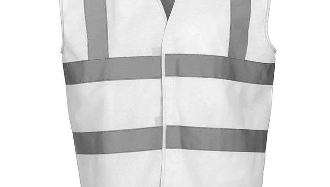 Penguin Safety high Visibility Reflective Jacket - White