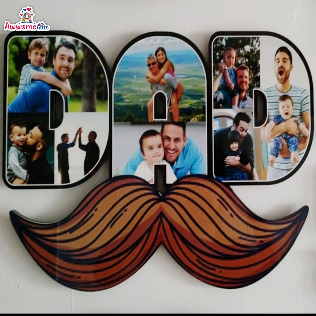 Dad Frame With Mustache