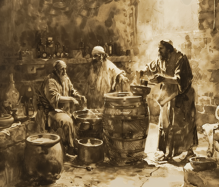 Ancient Hebrews Distilling Beverages