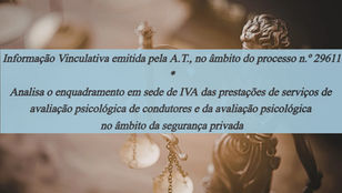Informação Vinculativa emitida pela A.T., no âmbito do processo n.º 29611