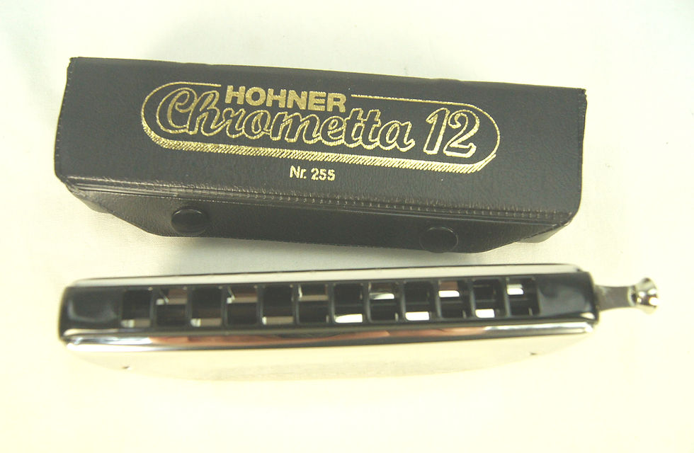 Miniature : Harmonica chromatique Hohner  Chrometta 12 trous