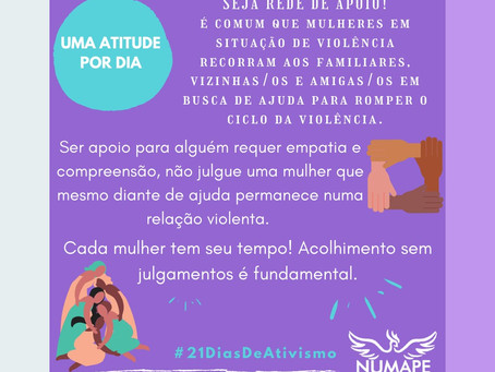 UMA ATITUDE POR DIA - Seja rede de apoio!