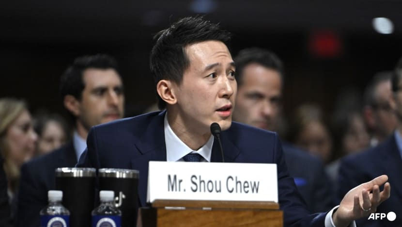 TikTok CEO Shou Zi Chew at the Senate Judiciary Committee hearing on online child safety