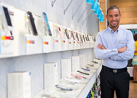 Man in Mobile Store