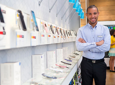 Man in Mobile Store