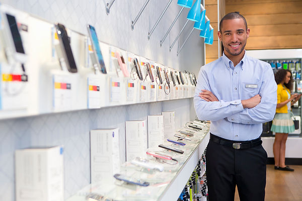 Man in Mobile Store