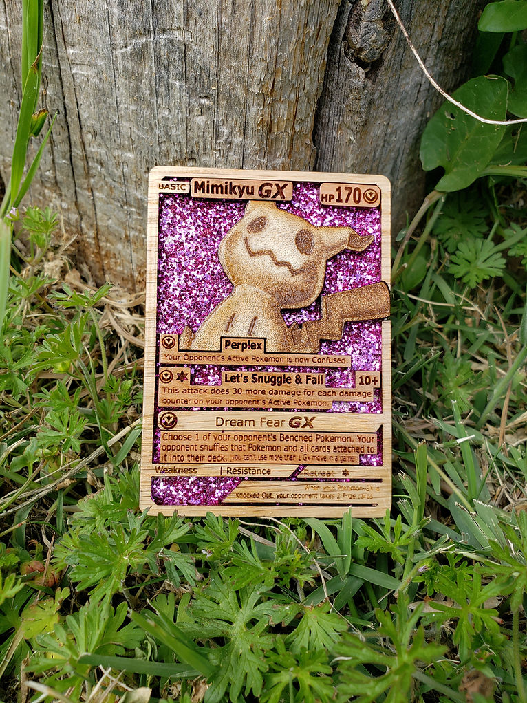 Mimikyu GX Wooden Pokemon Card Holo Pokemon Gift | FPCCreations Mimikyu GX Wooden Pokemon Card Holo Pokemon Gift | FPCCreations