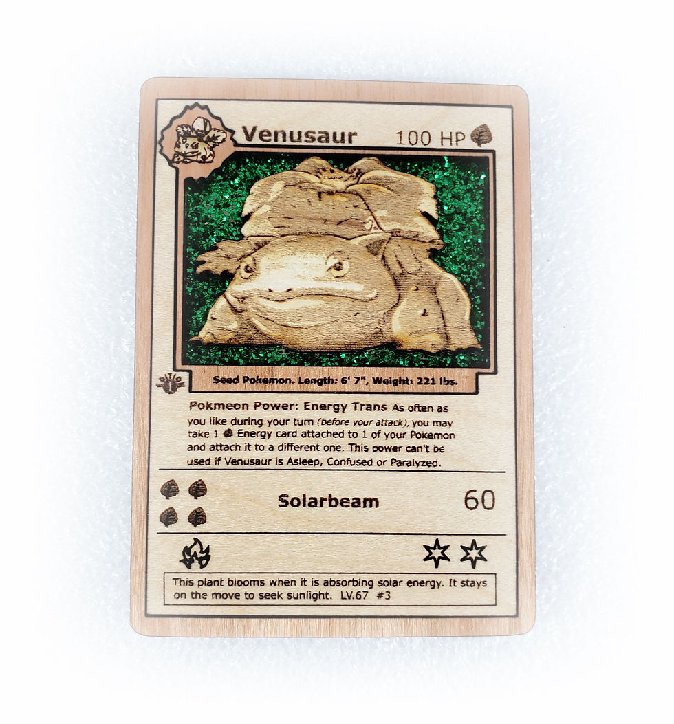 Venusaur From Base Set 3d Wooden Pokemon Holo Pokemon Gift
