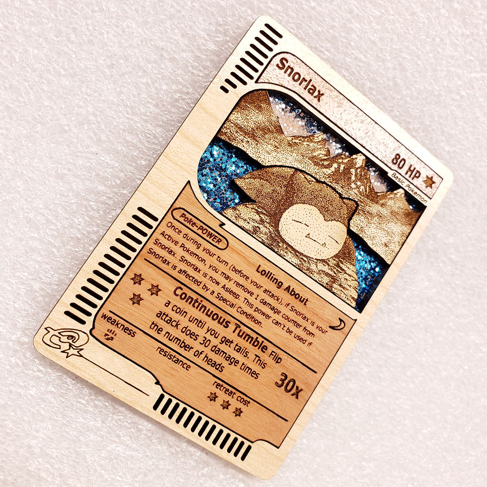 Snorlax from Skyridge Wooden Pokemon Card Holo Pokemon Gift Wood Pokemon Card Ho