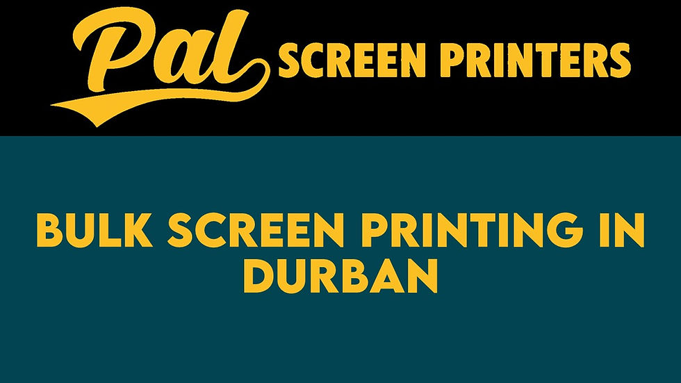 Bulk screen printing in Durban