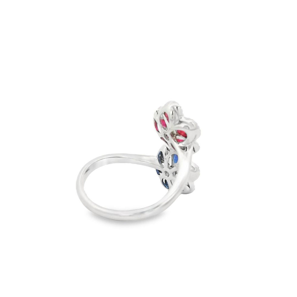 Thumbnail: Enchanted Duo Ruby & Sapphire Ring