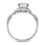 Thumbnail: Sparkling White Gold Engagement Ring with Diamonds