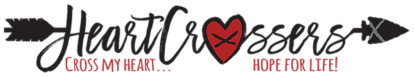 HeartCrossers logo small red heart black