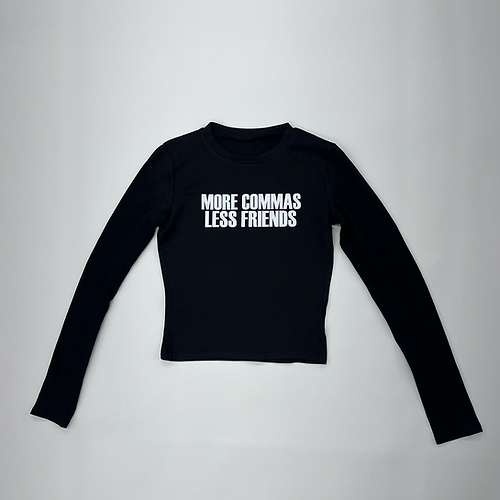 Black More Commas Shirt