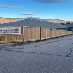 treated wood commercial fence for parkview heights in vernon bc