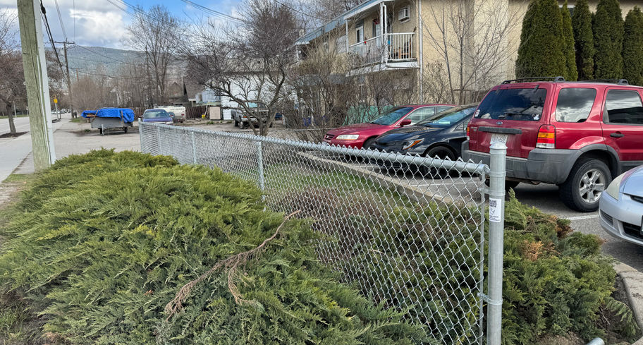 security chain link barrier for a vernon bc apartment building