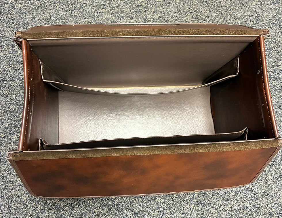 Thumbnail: *SOLD* Vintage Leather Briefcase, Physician Travel Bag, 18”x12”x8”