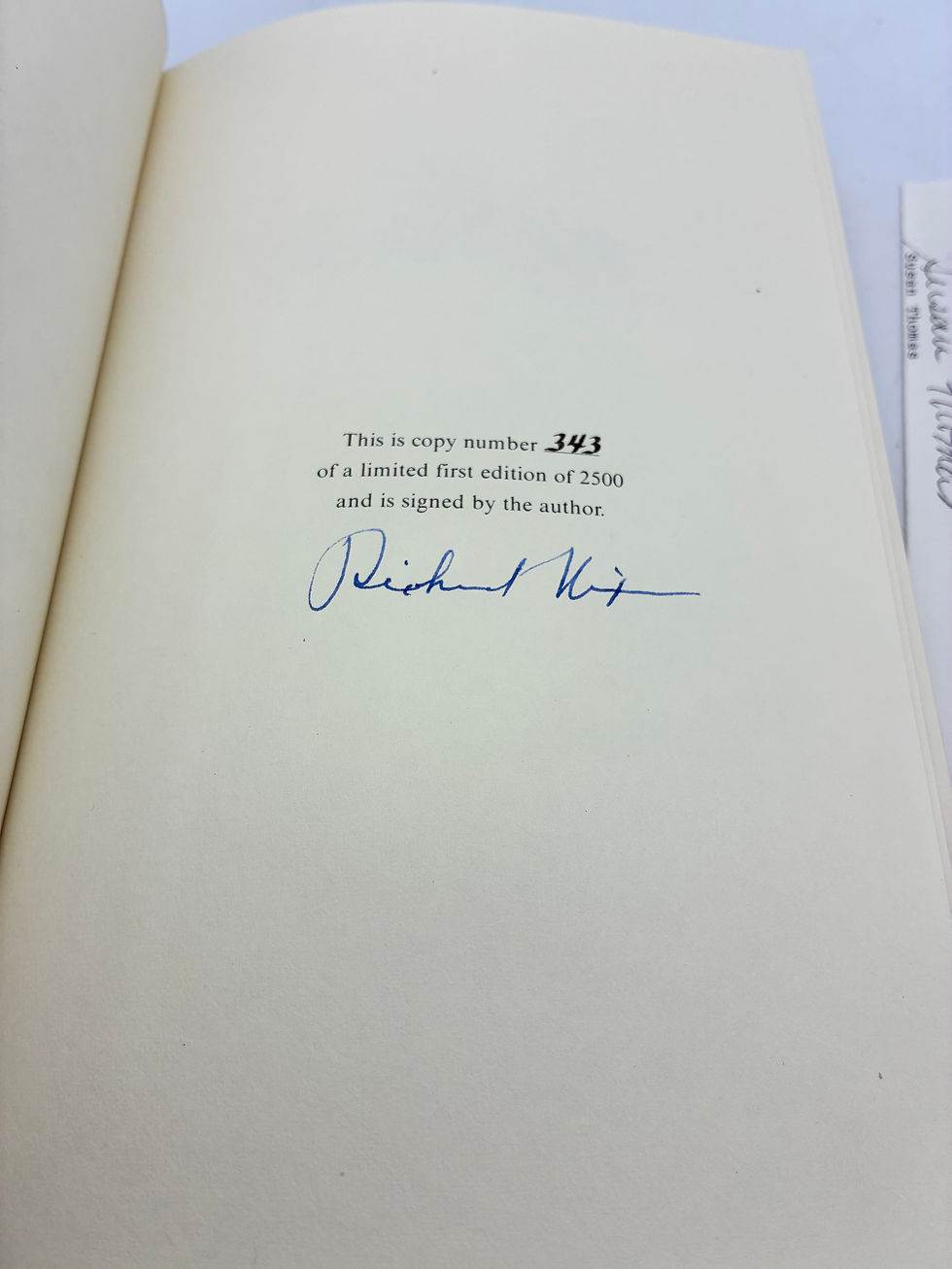 Thumbnail: The Real War by Richard Nixon- 1980 Warner Books- Signed, Certificate, Leather