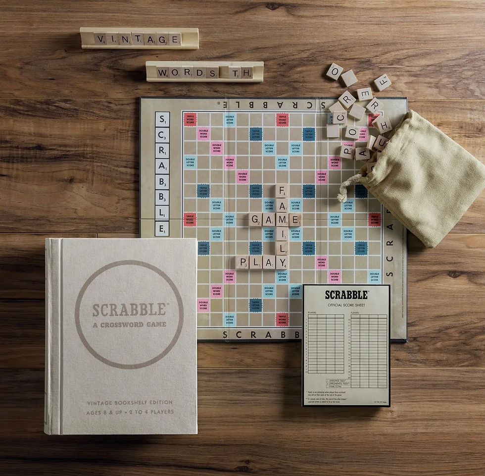 Thumbnail: WS Game Vintage Board Game Bookshelf Collection-Scrabble, Monopoly, Clue