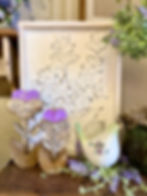 12" x 1" x 16" pressed wood embossed floral design in a wood frame, all is distressed white