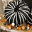 Thumbnail: 4.5" inside diameter, 10" outside diameter Halloween Wood Bead Candle Ring