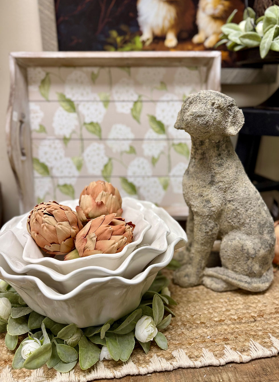 Thumbnail: 4" x 8" creamy white ceramic bowl with organic wavy top edge