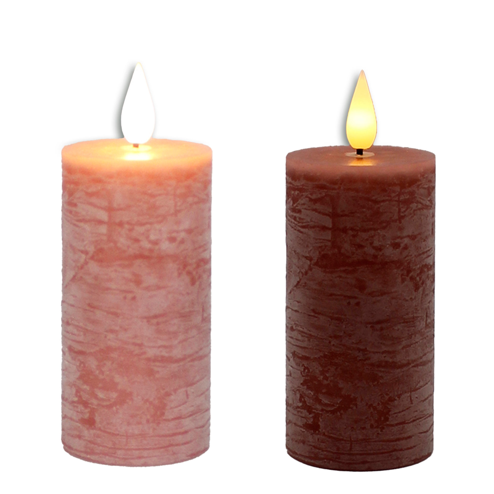 4" x 2" pink wax votive candle, real look flame, 6 hrs. on timer, 2 AA batteries needed (not included)