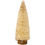 Thumbnail: Flocked Cream Bottlebrush Tree 11” on a wood slice base