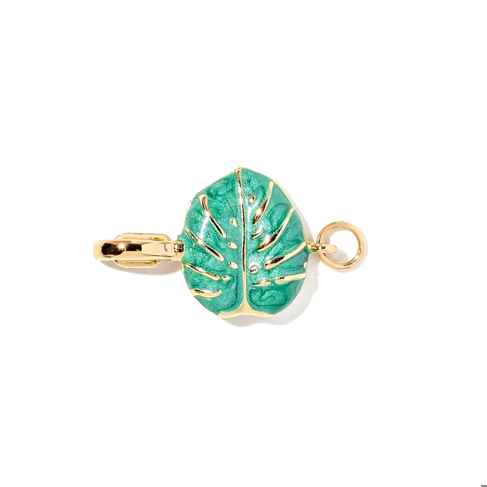 waterproof stainless steel bracelet charm Leaf, use with the charm collective collection to build a bracelet