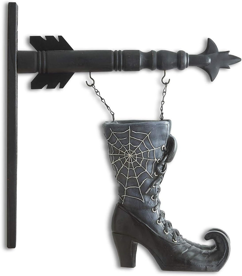 Arrow Replacement, Resin, 10.25 x 7.25 x 10.5 inches, Spider web detail, curly pointed toes