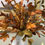 Thumbnail: 20" tall bush of fall florals in golden yellows, rich rusts & olive greens