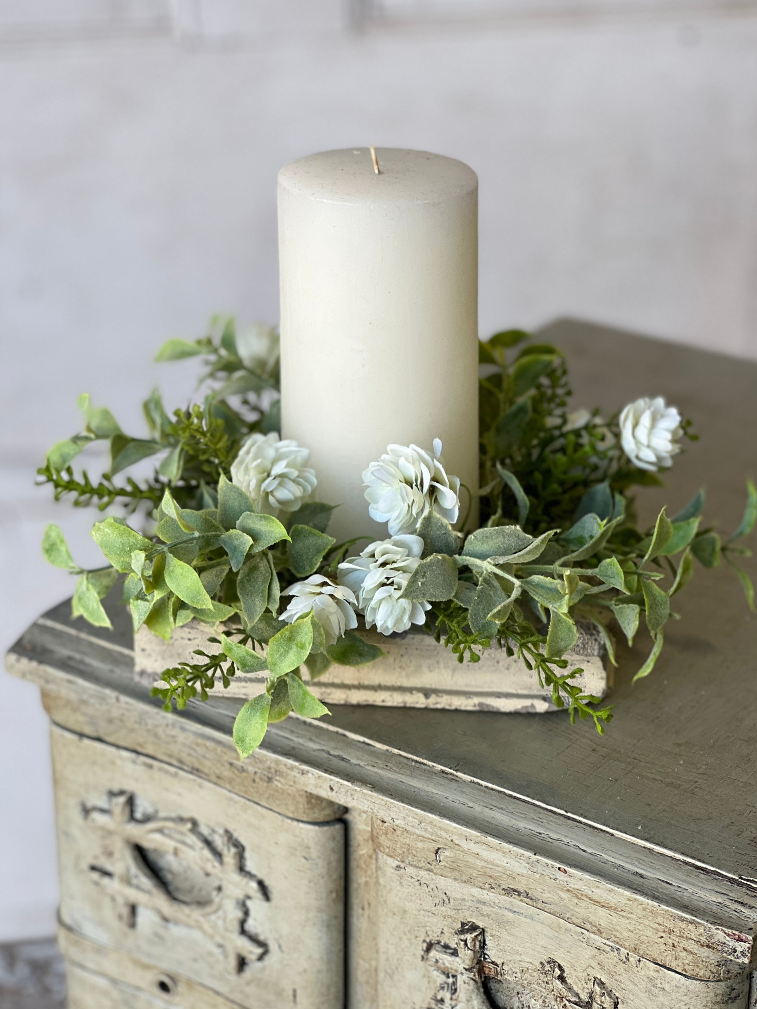 3” Irish hops candle ring