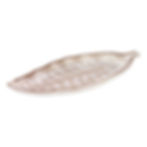15.7"L x 7"W x 1"H Whitewashed wooden leaf tray