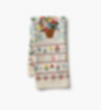 Thumbnail: 21" W × 28" L Rifle Paper Co cotton tea towel, screen printed Home Sweet Home illustrations, loop for hanging