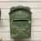 Thumbnail: 15.5”x10”x4” Green metal mailbox with mail slot and hinged front door