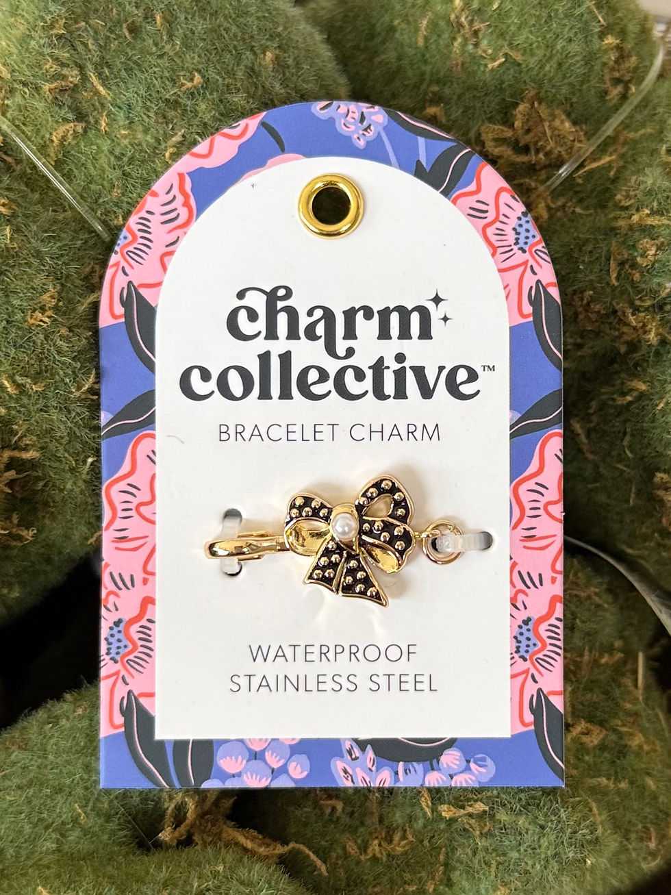 waterproof stainless steel bracelet charm Bow, use with the charm collective collection to build a bracelet