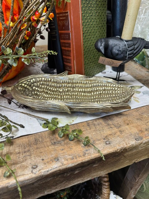 Gold Corn Tray, 11.2X5.5X2, metal