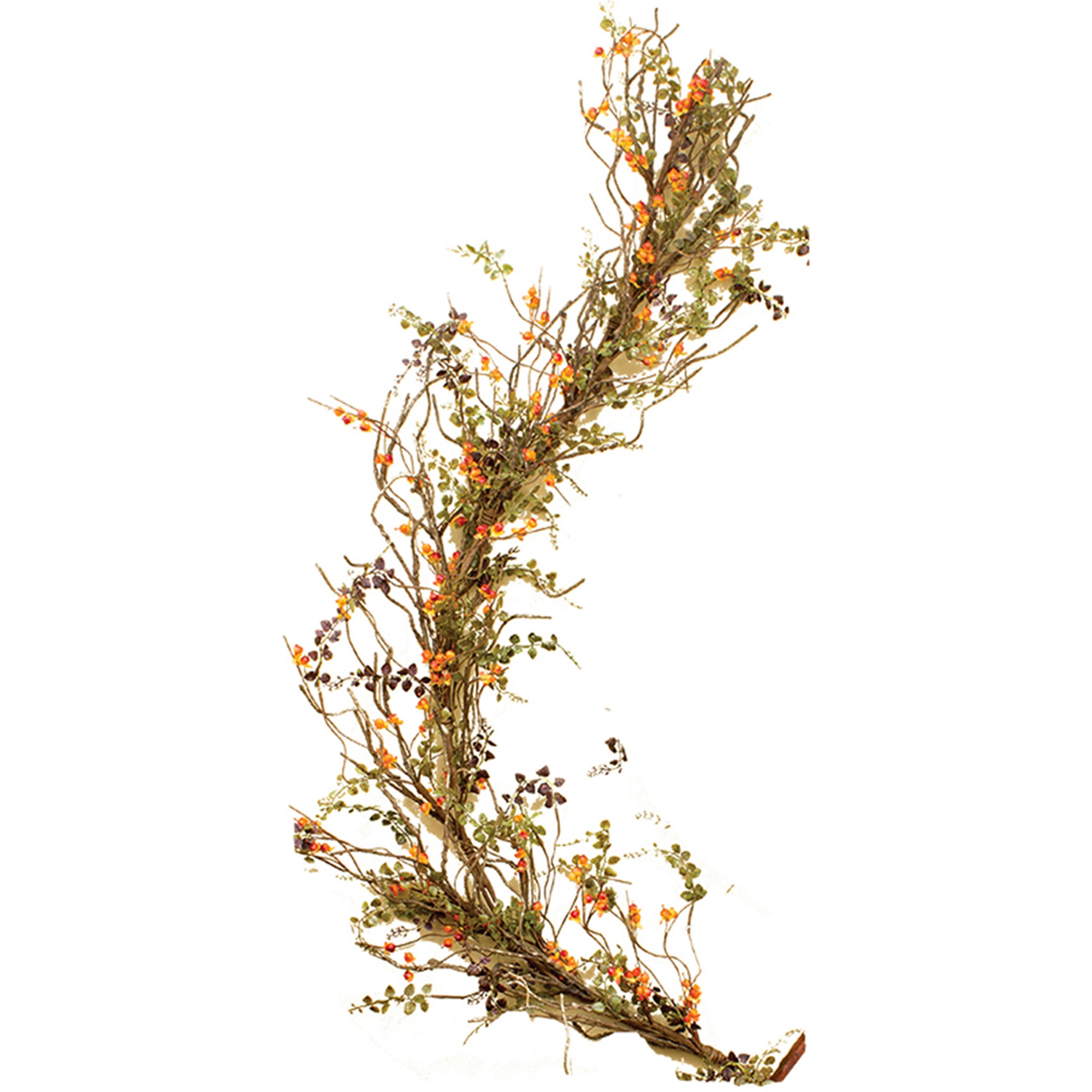 60" long garland of bittersweet, fall foliage, & twigs, fall decor