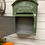 Thumbnail: 15.5”x10”x4” Green metal mailbox with mail slot and hinged front door