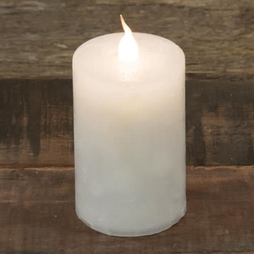 3” x 2” On for 6 hours, off for 18 Silicone flame tip Requires 2 AA batteries (not included) Pillar Candle